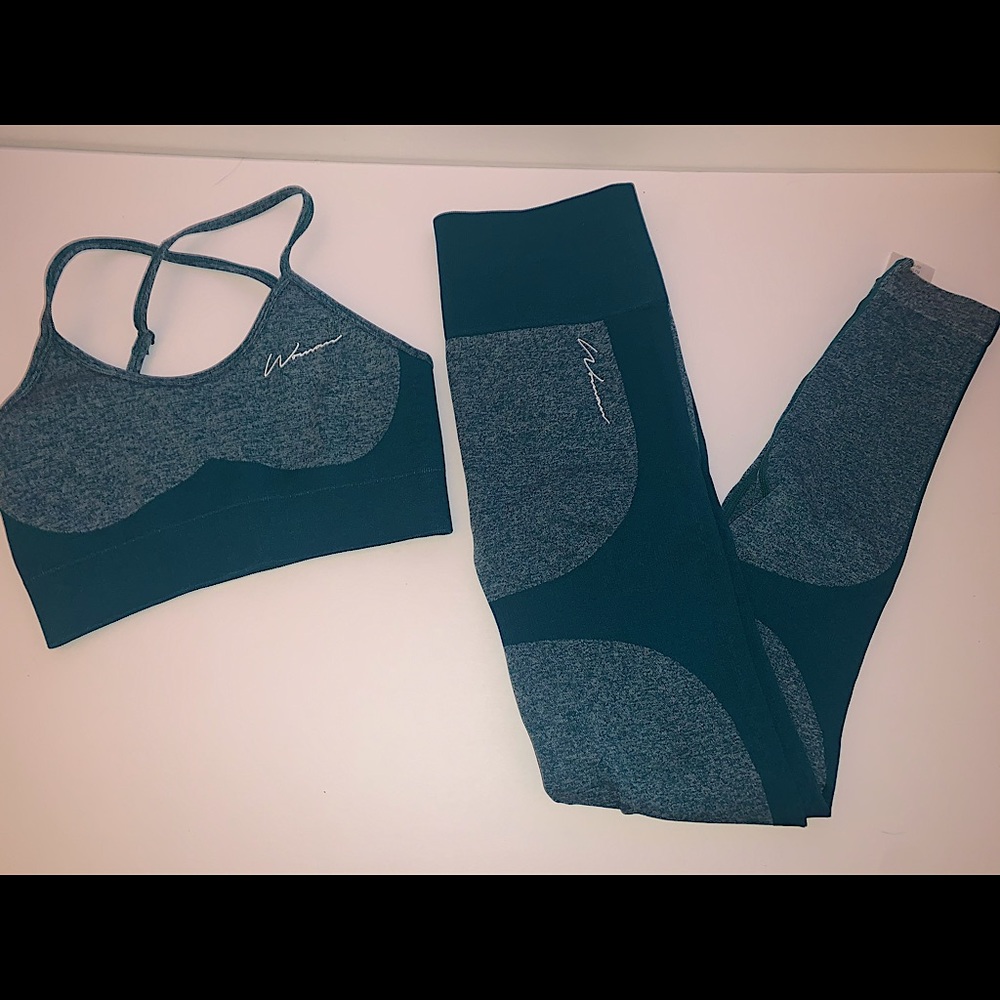 Workout Set Heather/ emerald Green